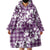 Hibiscus Pakala Sweetie Purple Wearable Blanket Hoodie Tropical Floral Stylized - Polynesian Pride