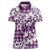 Hibiscus Pakala Sweetie Purple Women Polo Shirt Tropical Floral Stylized - Polynesian Pride