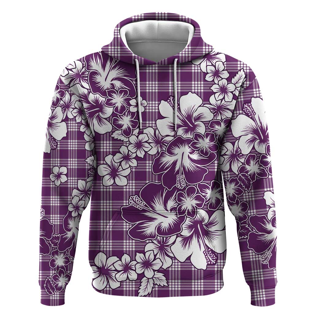 Hibiscus Pakala Sweetie Purple Zip Hoodie Tropical Floral Stylized - Polynesian Pride
