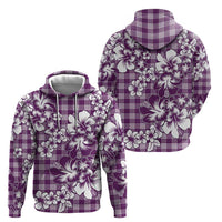 Hibiscus Pakala Sweetie Purple Zip Hoodie Tropical Floral Stylized - Polynesian Pride