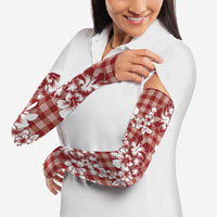 Hibiscus Pakala Fantasy Red Arm Sleeves Tropical Floral Stylized - Polynesian Pride