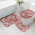 Hibiscus Pakala Fantasy Red Bathroom Set Tropical Floral Stylized - Polynesian Pride