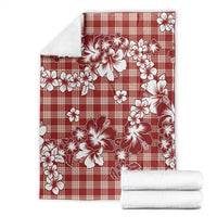 Hibiscus Pakala Fantasy Red Blanket Tropical Floral Stylized - Polynesian Pride