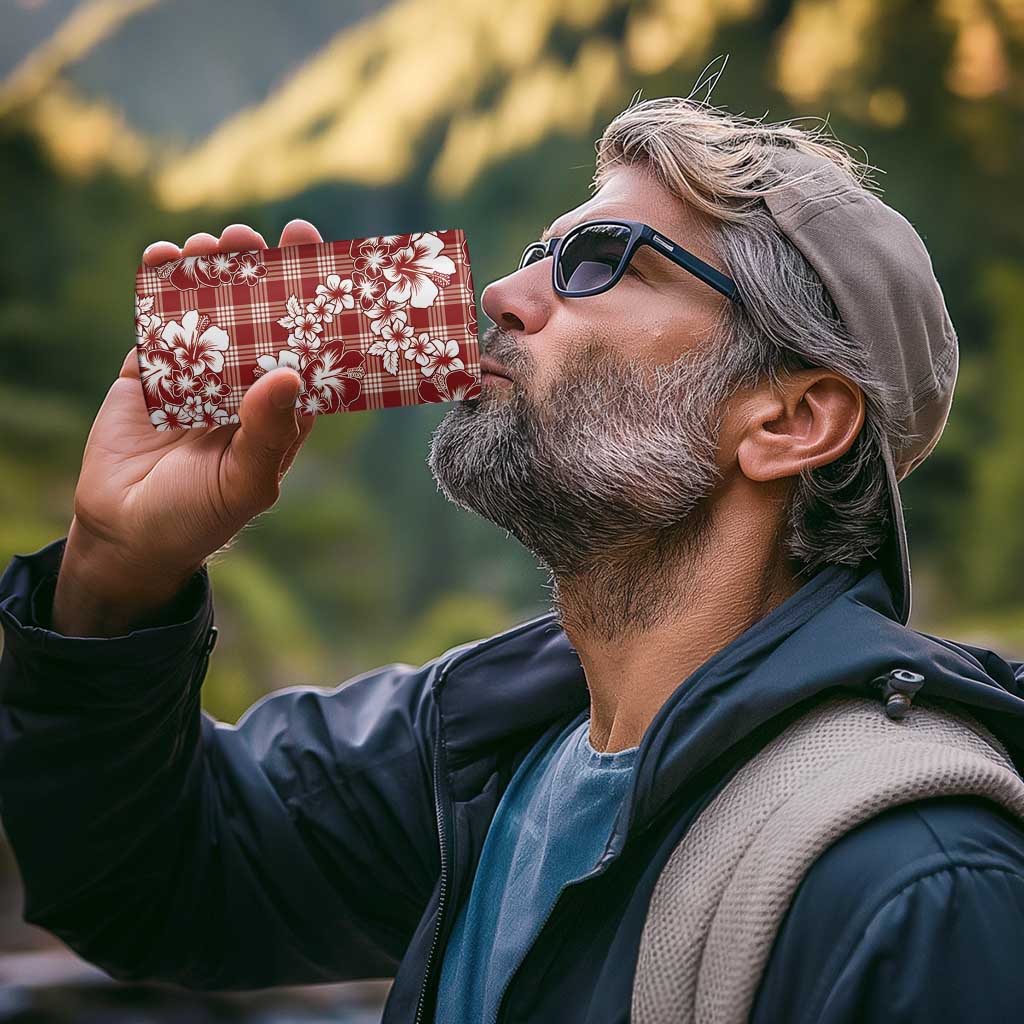Hibiscus Pakala Fantasy Red 4 in 1 Can Cooler Tumbler Tropical Floral Stylized - Polynesian Pride