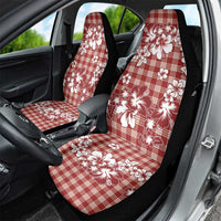 Hibiscus Pakala Fantasy Red Car Seat Cover Tropical Floral Stylized - Polynesian Pride