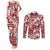 Hibiscus Pakala Fantasy Red Couples Matching Tank Maxi Dress and Long Sleeve Button Shirt Tropical Floral Stylized - Polynesian Pride