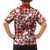 Hibiscus Pakala Fantasy Red Family Matching Long Sleeve Bodycon Dress and Hawaiian Shirt Tropical Floral Stylized - Polynesian Pride