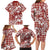 Hibiscus Pakala Fantasy Red Family Matching Long Sleeve Bodycon Dress and Hawaiian Shirt Tropical Floral Stylized - Polynesian Pride