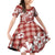 Hibiscus Pakala Fantasy Red Family Matching Off Shoulder Short Dress and Hawaiian Shirt Tropical Floral Stylized - Polynesian Pride