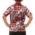 Hibiscus Pakala Fantasy Red Family Matching Short Sleeve Bodycon Dress and Hawaiian Shirt Tropical Floral Stylized - Polynesian Pride