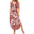 Hibiscus Pakala Fantasy Red Family Matching Summer Maxi Dress and Hawaiian Shirt Tropical Floral Stylized - Polynesian Pride