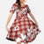 Hibiscus Pakala Fantasy Red Family Matching Tank Maxi Dress and Hawaiian Shirt Tropical Floral Stylized - Polynesian Pride