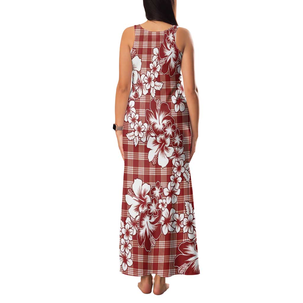 Hibiscus Pakala Fantasy Red Family Matching Tank Maxi Dress and Hawaiian Shirt Tropical Floral Stylized - Polynesian Pride