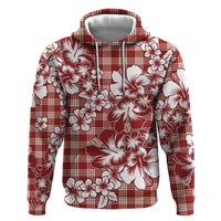 Hibiscus Pakala Fantasy Red Hoodie Tropical Floral Stylized - Polynesian Pride