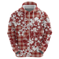 Hibiscus Pakala Fantasy Red Hoodie Tropical Floral Stylized - Polynesian Pride