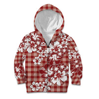 Hibiscus Pakala Fantasy Red Kid Hoodie Tropical Floral Stylized - Polynesian Pride