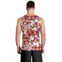 Hibiscus Pakala Fantasy Red Men Tank Top Tropical Floral Stylized LT01 - Polynesian Pride