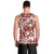 Hibiscus Pakala Fantasy Red Men Tank Top Tropical Floral Stylized - Polynesian Pride