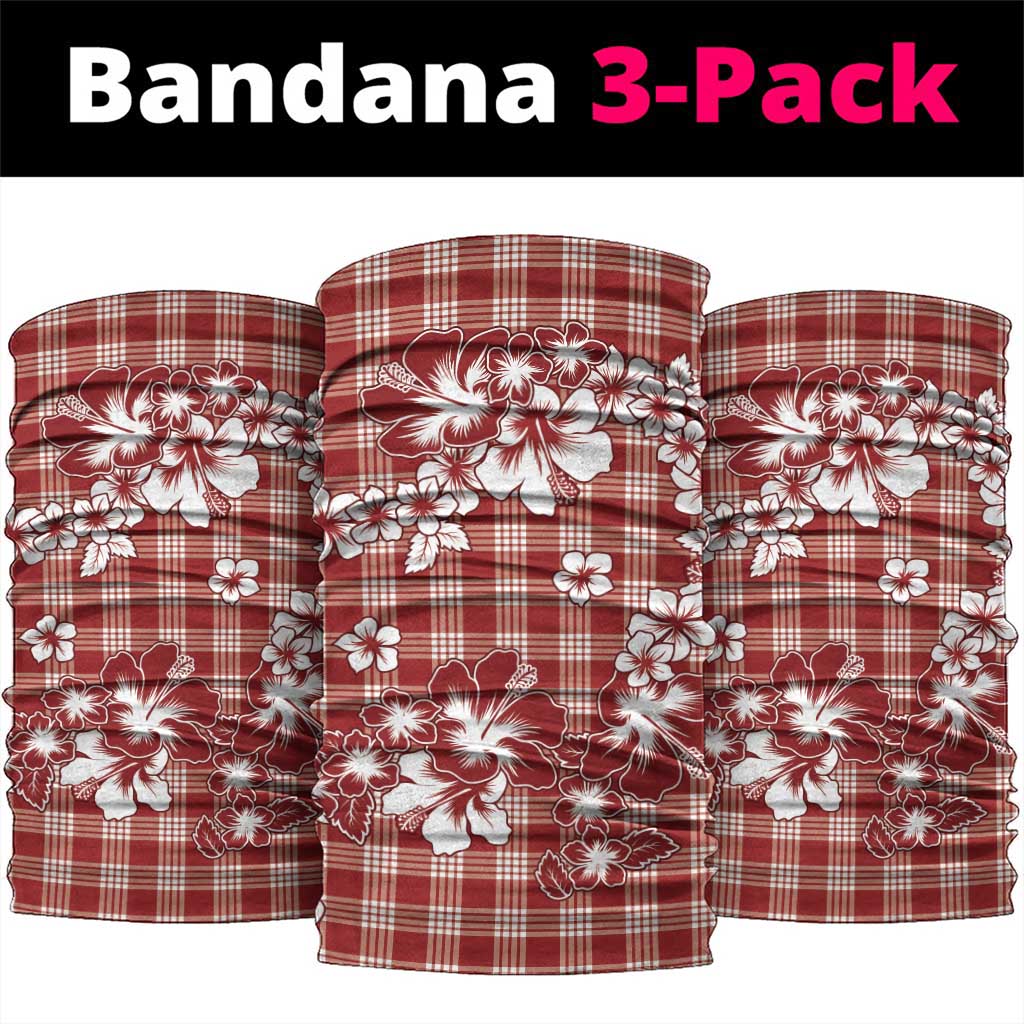 Hibiscus Pakala Fantasy Red Neck Gaiter Tropical Floral Stylized - Polynesian Pride