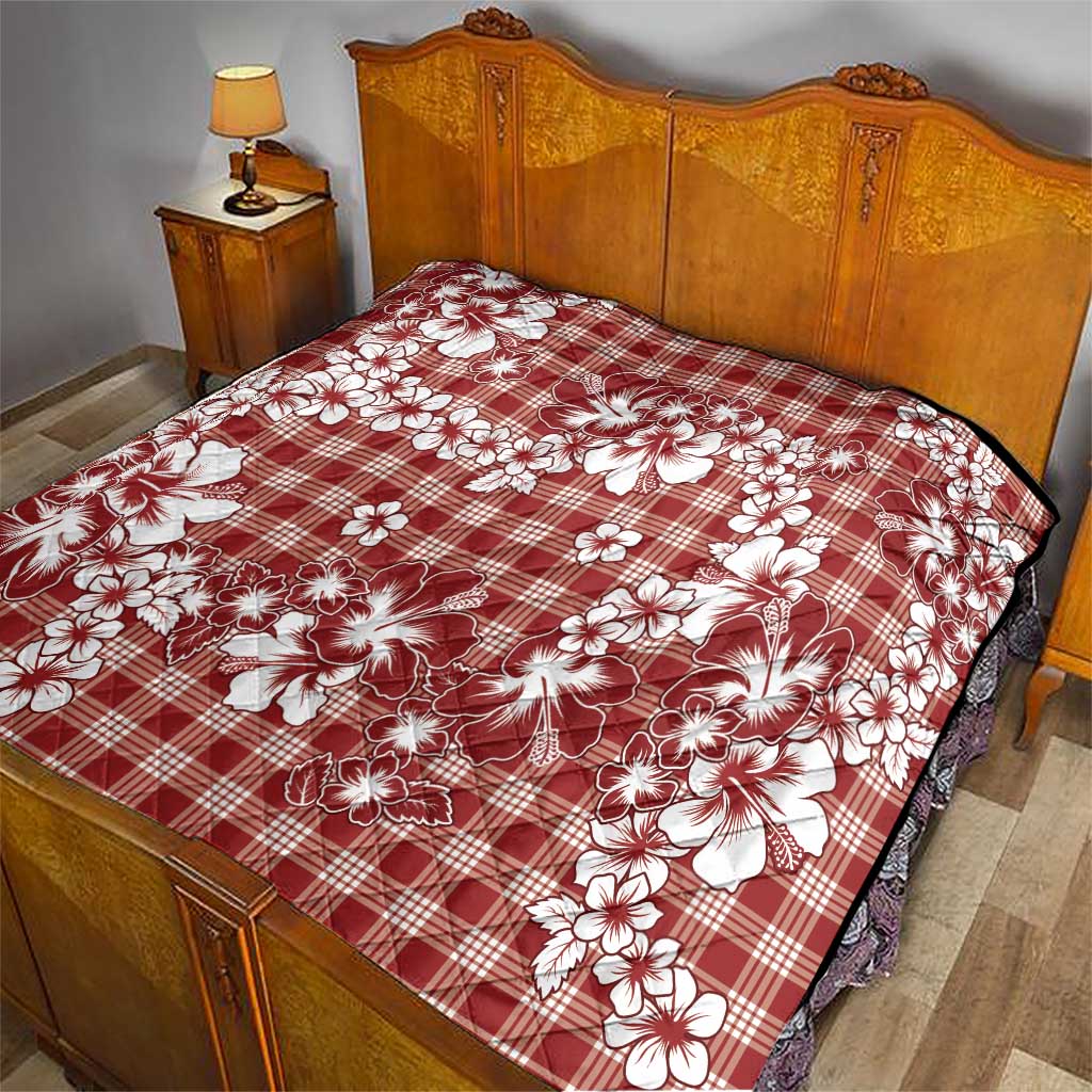 Hibiscus Pakala Fantasy Red Quilt Tropical Floral Stylized LT01 - Polynesian Pride