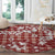 Hibiscus Pakala Fantasy Red Round Carpet Tropical Floral Stylized - Polynesian Pride