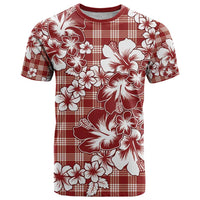 Hibiscus Pakala Fantasy Red T Shirt Tropical Floral Stylized - Polynesian Pride