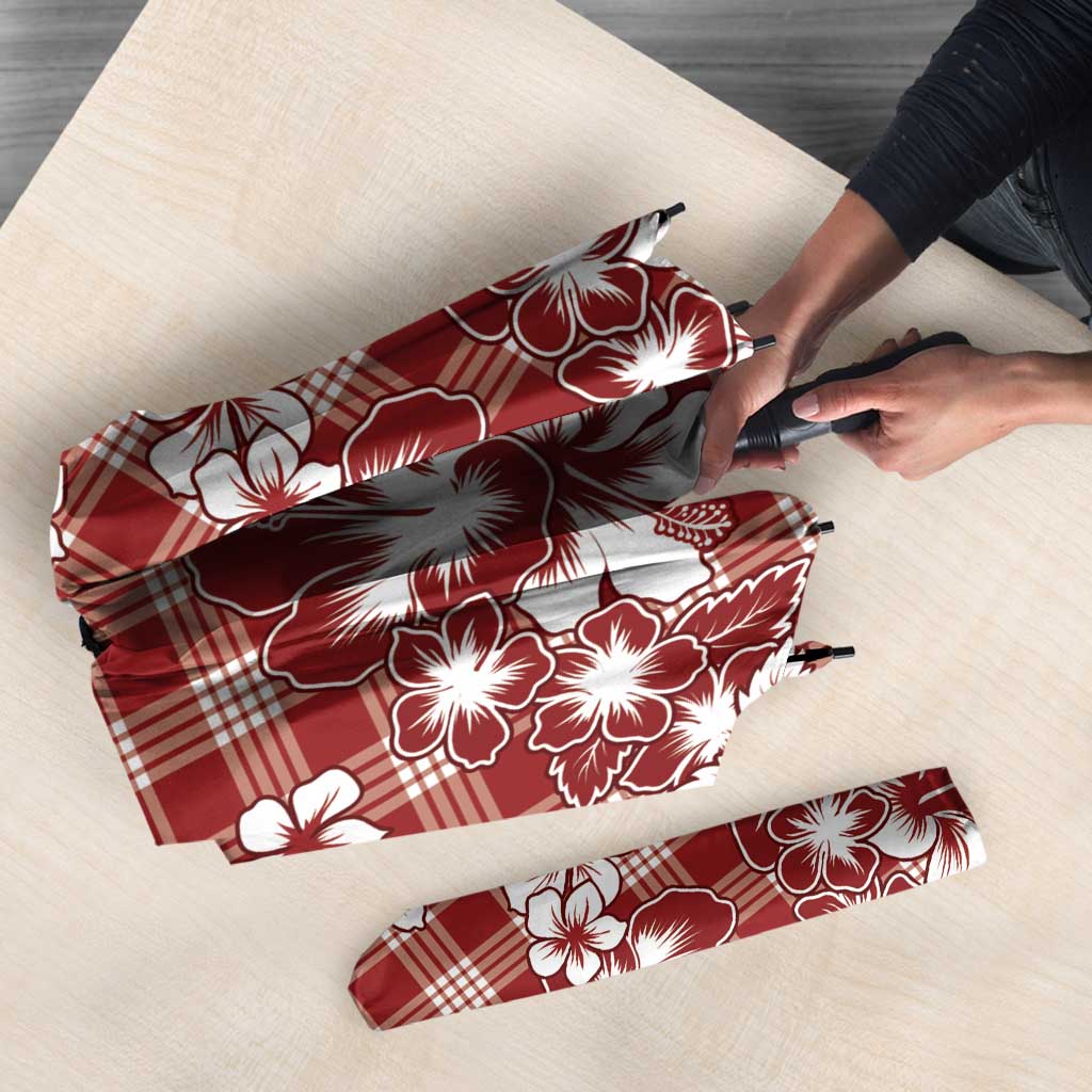 Hibiscus Pakala Fantasy Red Umbrella Tropical Floral Stylized - Polynesian Pride