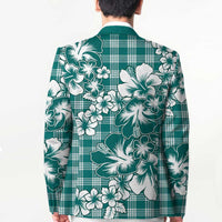 Hibiscus Pakala Aqua Teal Blazer Tropical Floral Stylized LT01 - Polynesian Pride