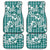 Hibiscus Pakala Aqua Teal Car Mats Tropical Floral Stylized - Polynesian Pride