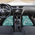 Hibiscus Pakala Aqua Teal Car Mats Tropical Floral Stylized - Polynesian Pride