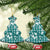 Hibiscus Pakala Aqua Teal Ceramic Ornament Tropical Floral Stylized - Polynesian Pride