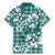 Hibiscus Pakala Aqua Teal Family Matching Mermaid Dress and Hawaiian Shirt Tropical Floral Stylized - Polynesian Pride