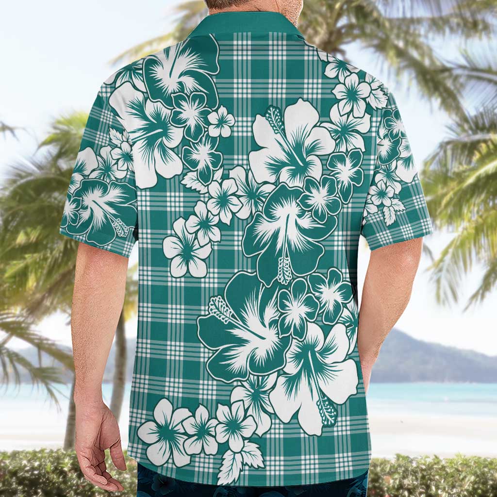Hibiscus Pakala Aqua Teal Hawaiian Shirt Tropical Floral Stylized - Polynesian Pride