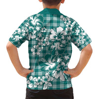 Hibiscus Pakala Aqua Teal Hawaiian Shirt Tropical Floral Stylized - Polynesian Pride