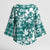 Hibiscus Pakala Aqua Teal Kimono Sleeve Blouse Tropical Floral Stylized - Polynesian Pride
