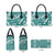 Hibiscus Pakala Aqua Teal Leather Bag Tropical Floral Stylized - Polynesian Pride