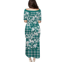 Hibiscus Pakala Aqua Teal Puletasi Tropical Floral Stylized - Polynesian Pride