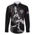 Custom New Zealand Cricket Family Matching Off Shoulder Short Dress and Hawaiian Shirt Maori Kiwi Black Fern