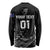 Custom New Zealand Cricket Long Sleeve Shirt Maori Kiwi Black Fern