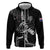 Custom New Zealand Cricket Zip Hoodie Maori Kiwi Black Fern