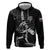 Custom New Zealand Cricket Zip Hoodie Maori Kiwi Black Fern
