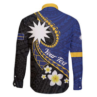 Personalised Nauru Family Matching Tank Maxi Dress and Hawaiian Shirt Naoero Proud Plumeria