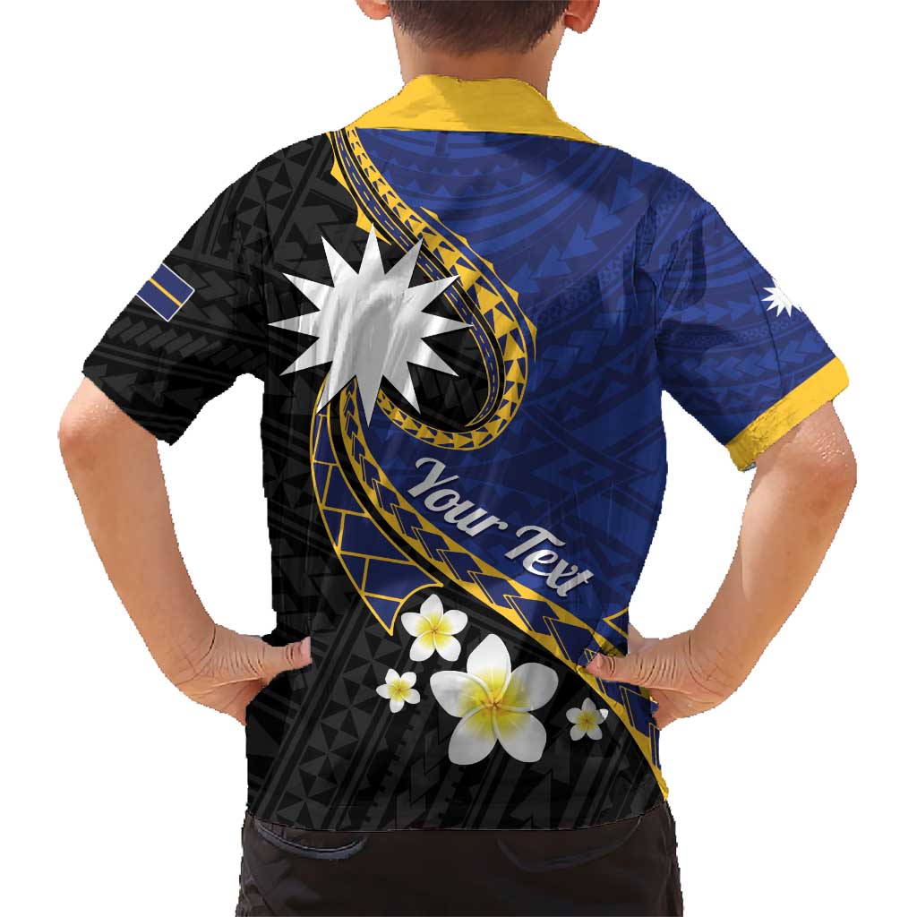 Personalised Nauru Kid Hawaiian Shirt Naoero Proud Plumeria