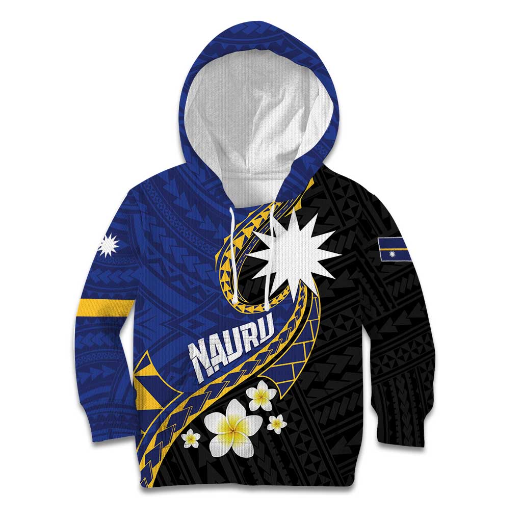 Personalised Nauru Kid Hoodie Naoero Proud Plumeria