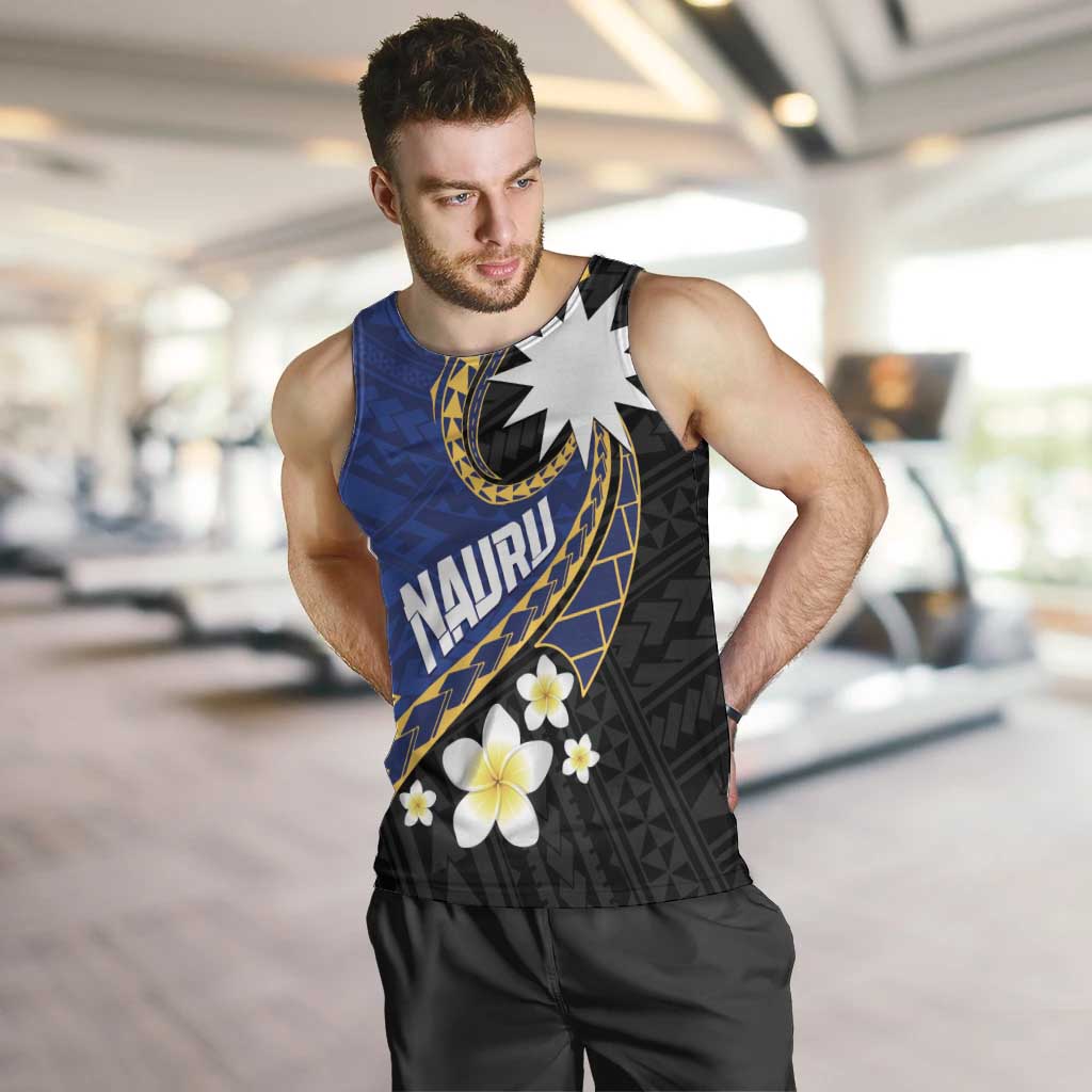Personalised Nauru Men Tank Top Naoero Proud Plumeria