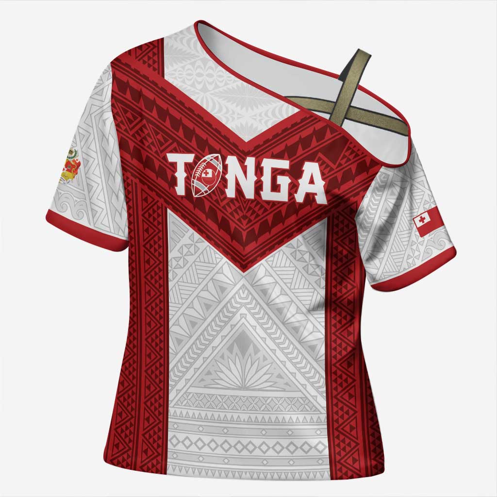 Tonga Rugby Custom Cross Shoulder Shirt Tonga Sea Eagles Go Champions