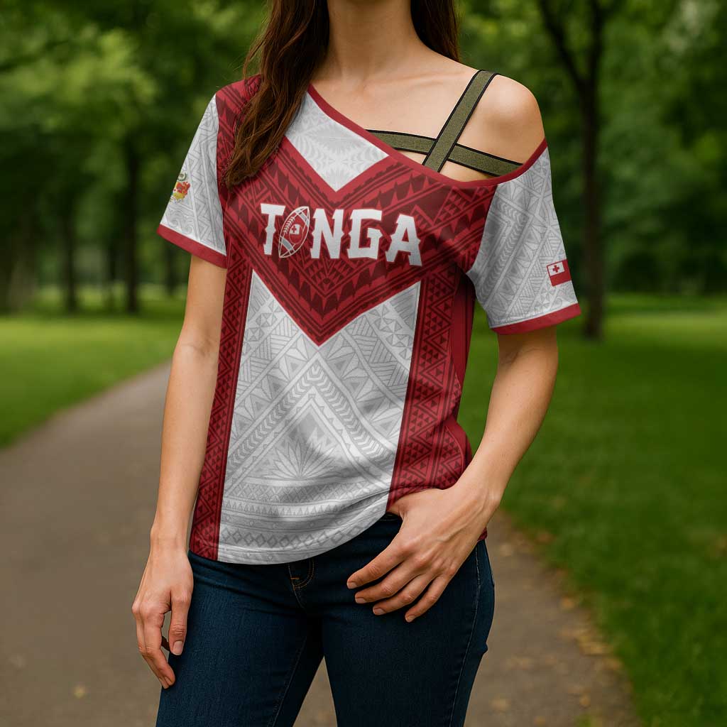 Tonga Rugby Custom Cross Shoulder Shirt Tonga Sea Eagles Go Champions