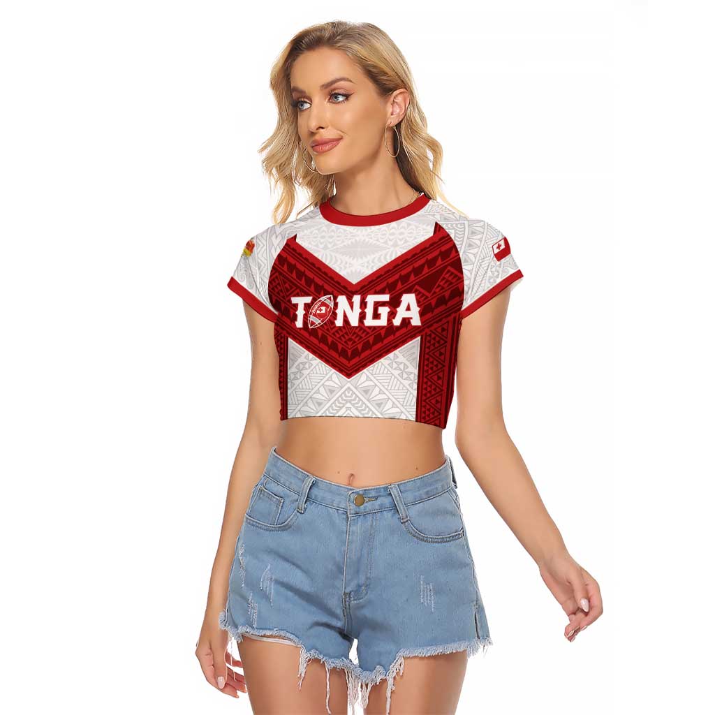 Tonga Rugby Custom Raglan Cropped T Shirt Tonga Sea Eagles Go Champions