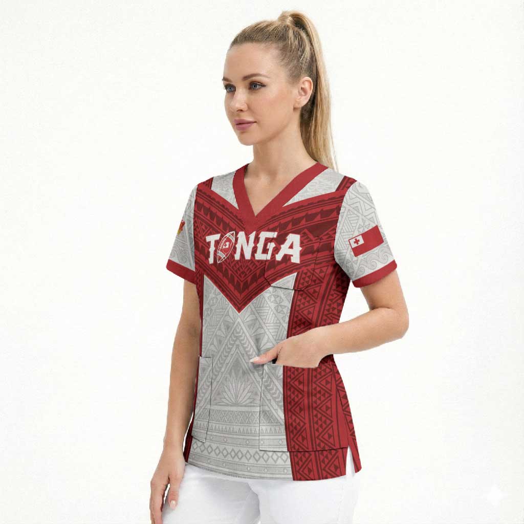 Tonga Rugby Custom Scrub Top Tonga Sea Eagles Go Champions LT01 - Polynesian Pride