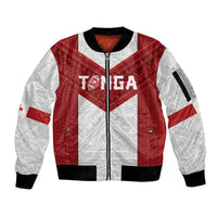 Tonga Rugby Custom Sleeve Zip Bomber Jacket Tonga Sea Eagles Go Champions
